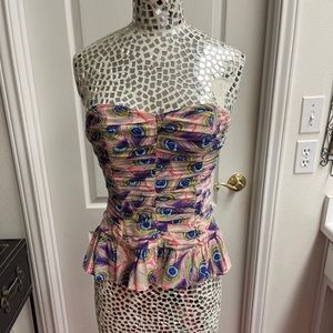 Nanette Lepore Silk Strapless Top